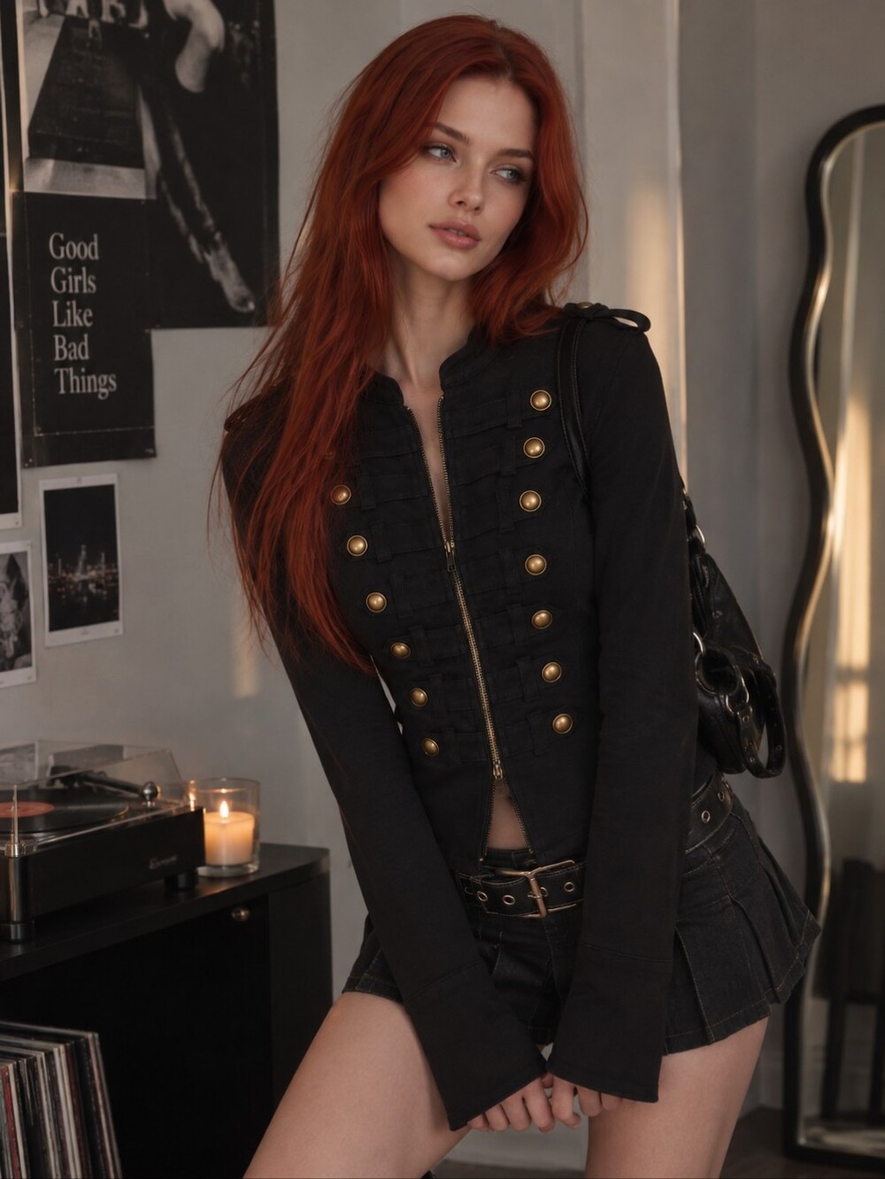 Current Mood Military Parade Twill Jacket XXS NWT Black Gold Button Y2K Goth